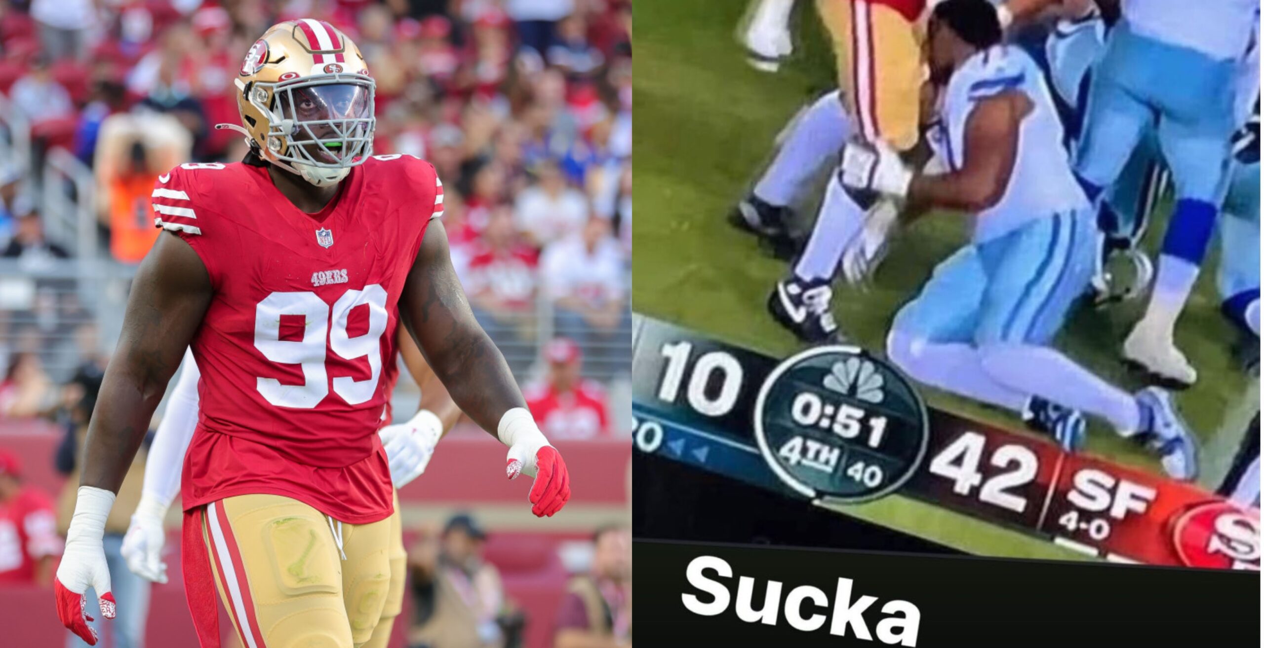 49ers' Javon Kinlaw Posts NSFW Photo Of Him Standing Over Cowboys ...