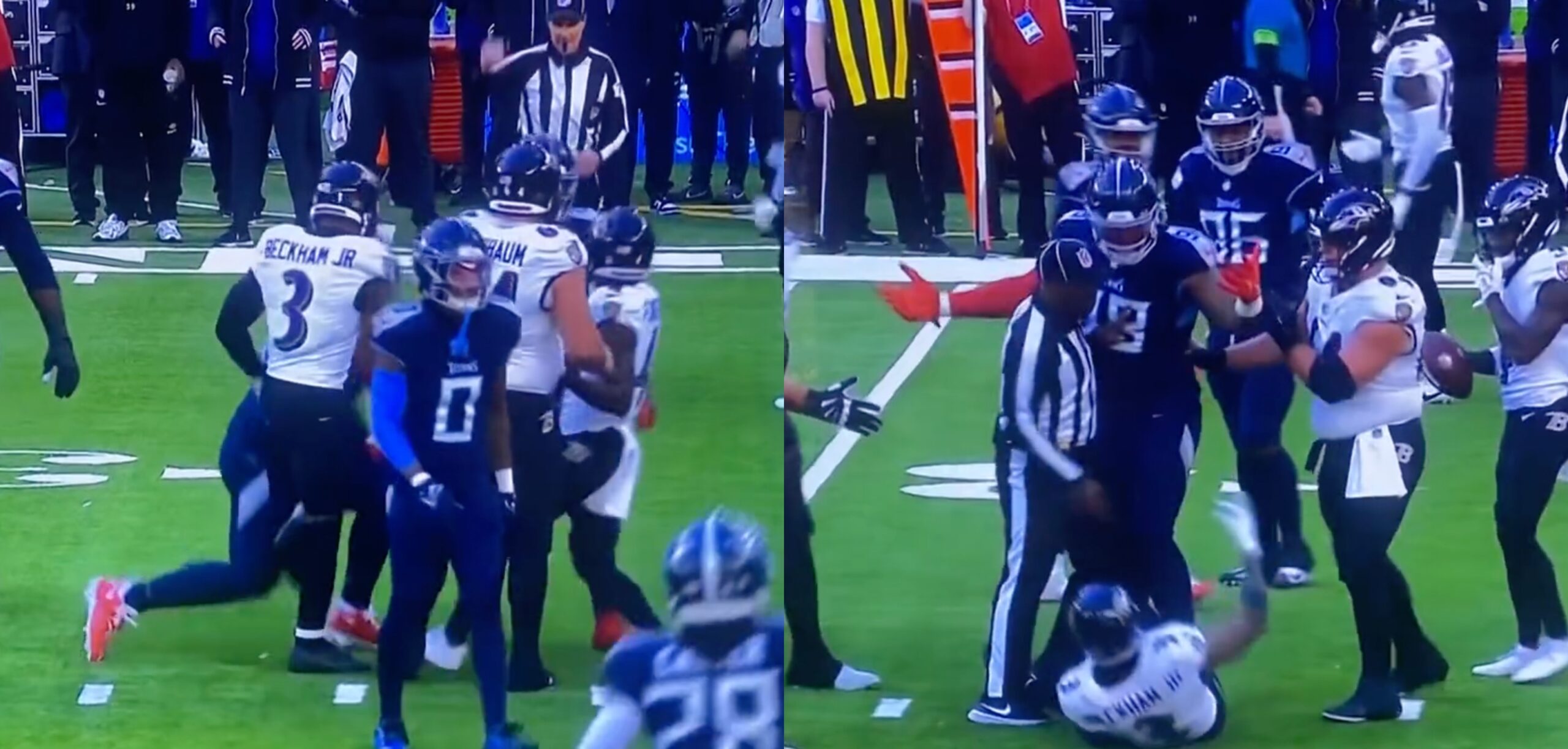 Odell Beckham Jr. Kneed Jeremy Simmons In Private Area During Titans-Ravens  Game - Daily Snark