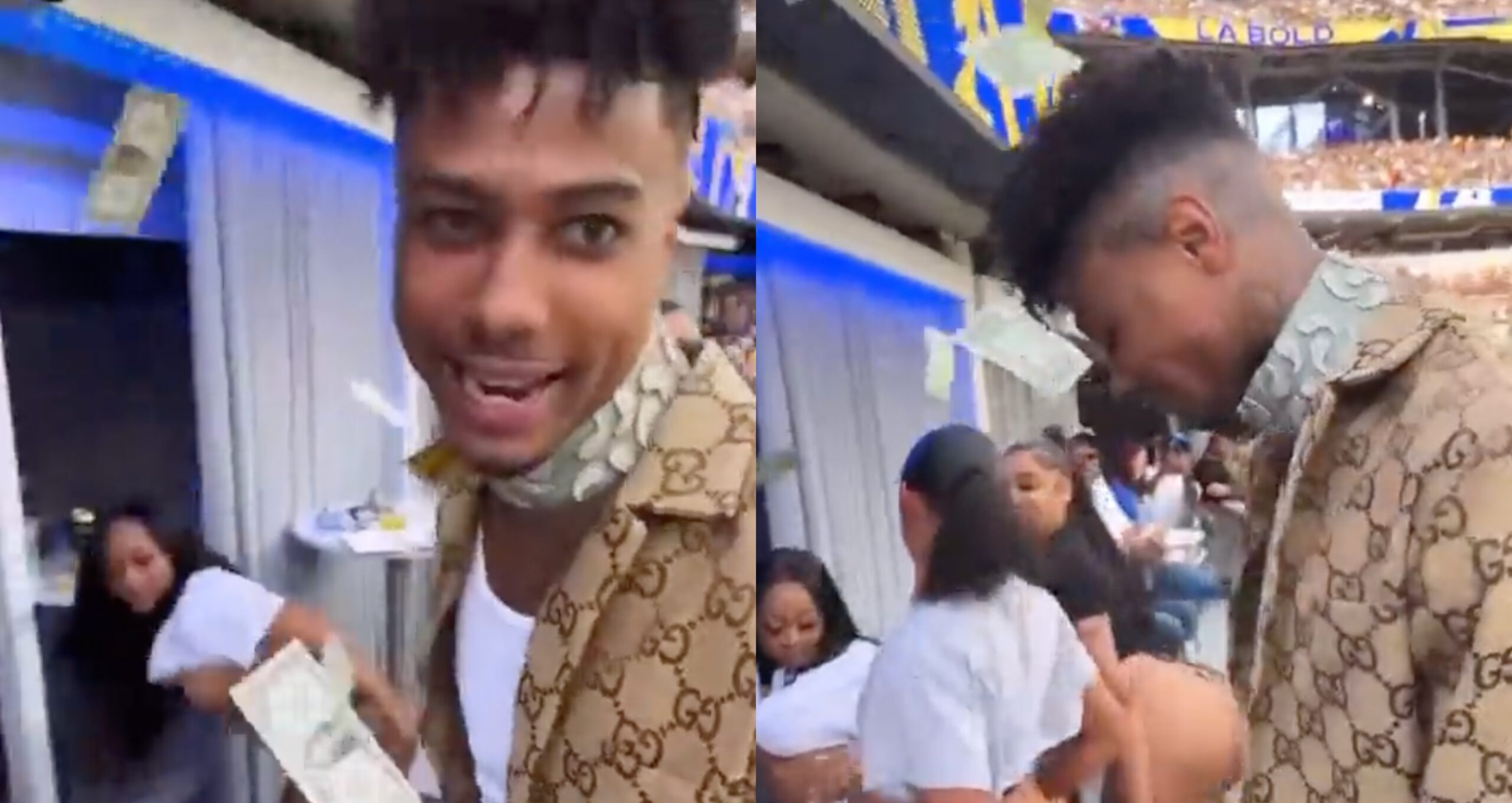 Rapper Blueface Turns SoFi Stadium Suite Into A Gentlemen s Club rapper-blueface-turns-sofi-stadium-suite-into-a-gentlemen-s-club
