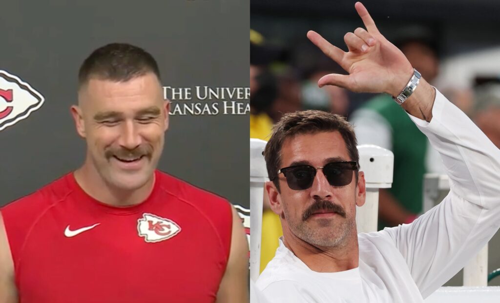 Aaron Rodgers calls Travis Kelce 'Mr. Pfizer' on Pat McAfee Show