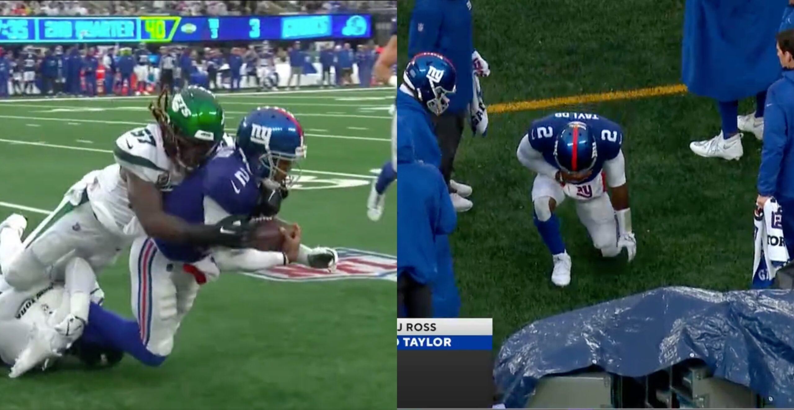 BREAKING: Giants QB Tyrod Taylor Taken To Hospital After Suffering Rib ...