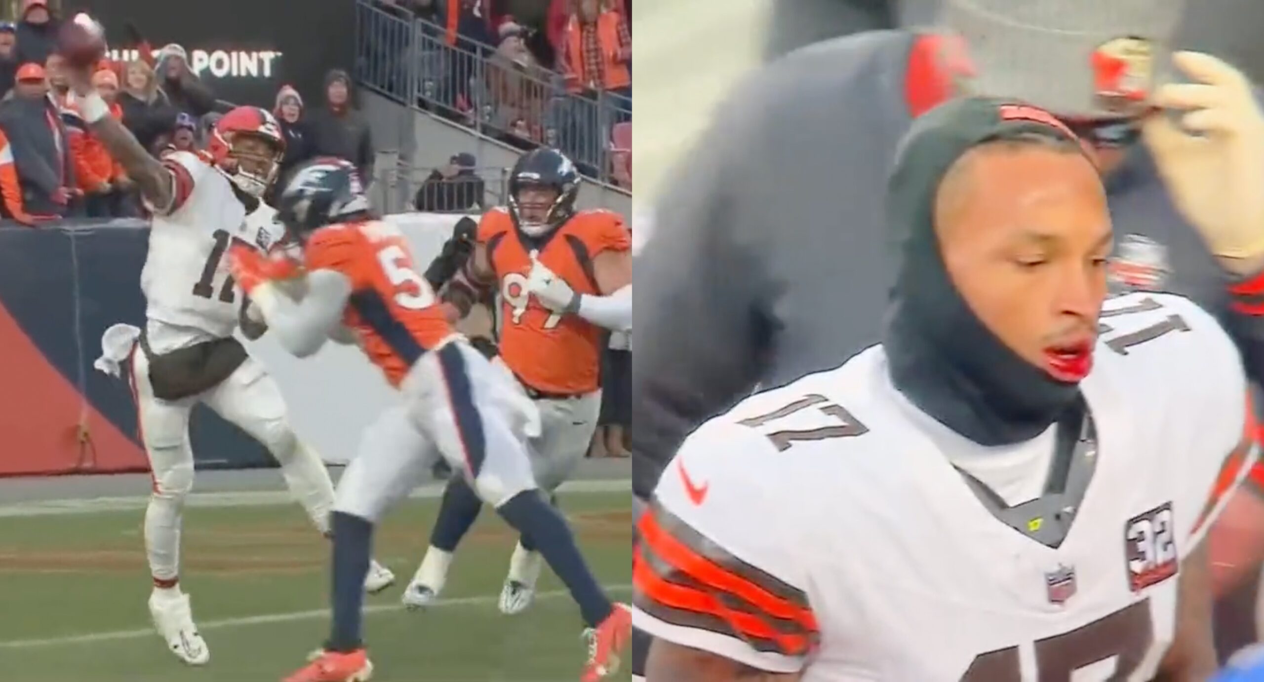 Browns QB Dorian Thompson-Robinson Bleeding From Mouth After Taking ...