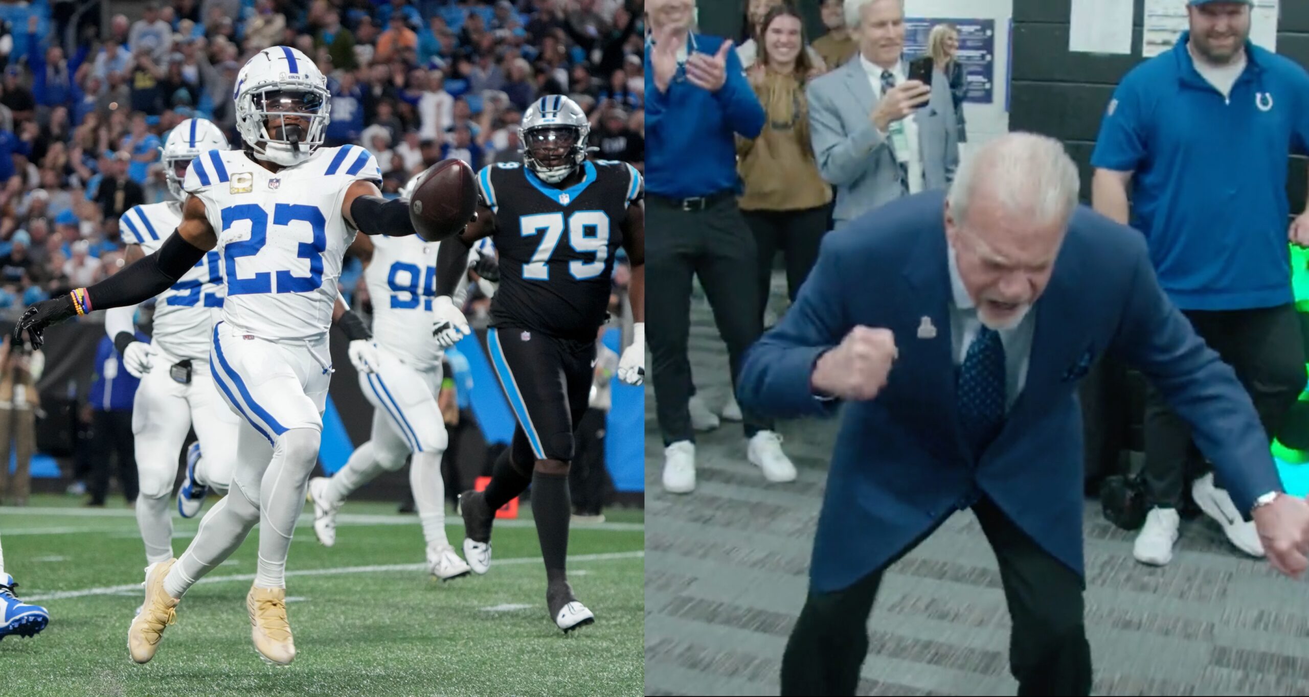 Colts Owner Jim Irsay Celebrates Win By Jamming To Meek Mill In Locker