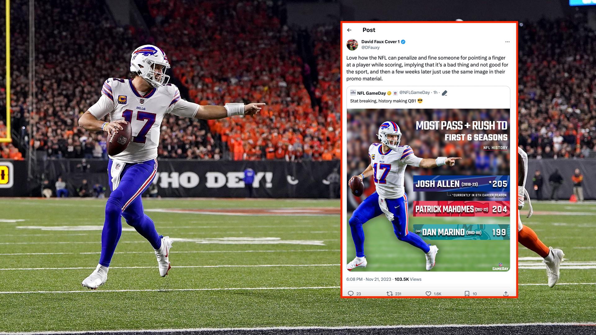 Fans Call Out The NFL For Using Photo Of Celebration Josh Allen Was ...