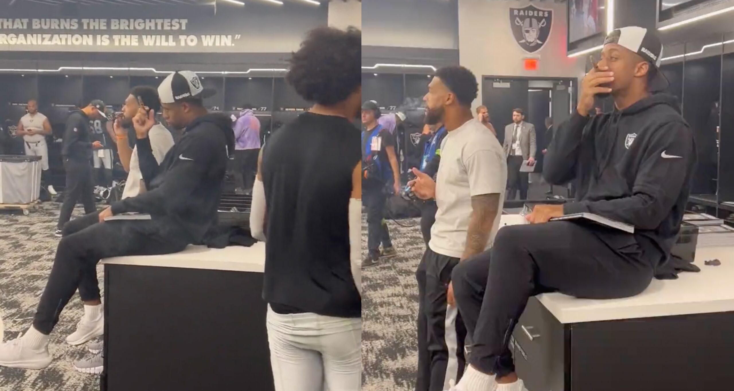 Maxx Crosby's Raiders smoking cigars after 30-6 win vs Giants has