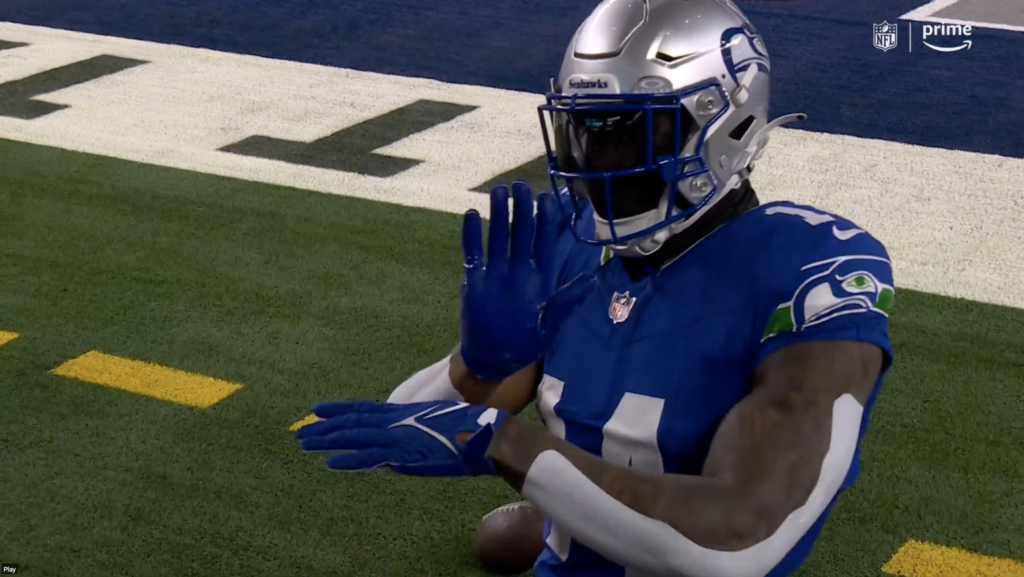 Sign Language For Touchdown DK Metcalf Taunts Cowboys Fans With Sign Language Celebration After ...