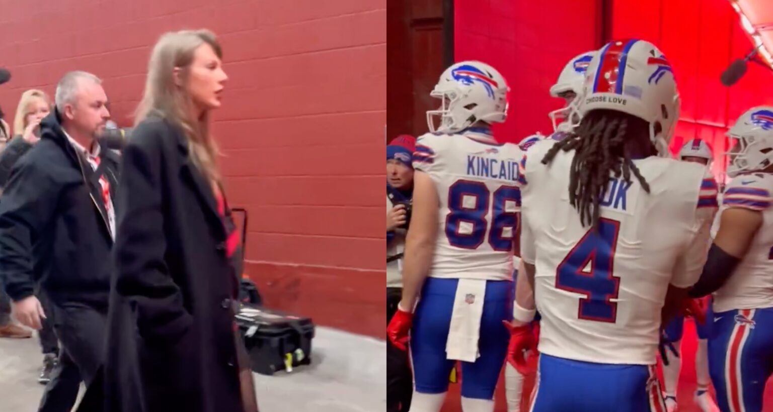 Bills Players Get Distracted After Taylor Swift Walks By Them Before