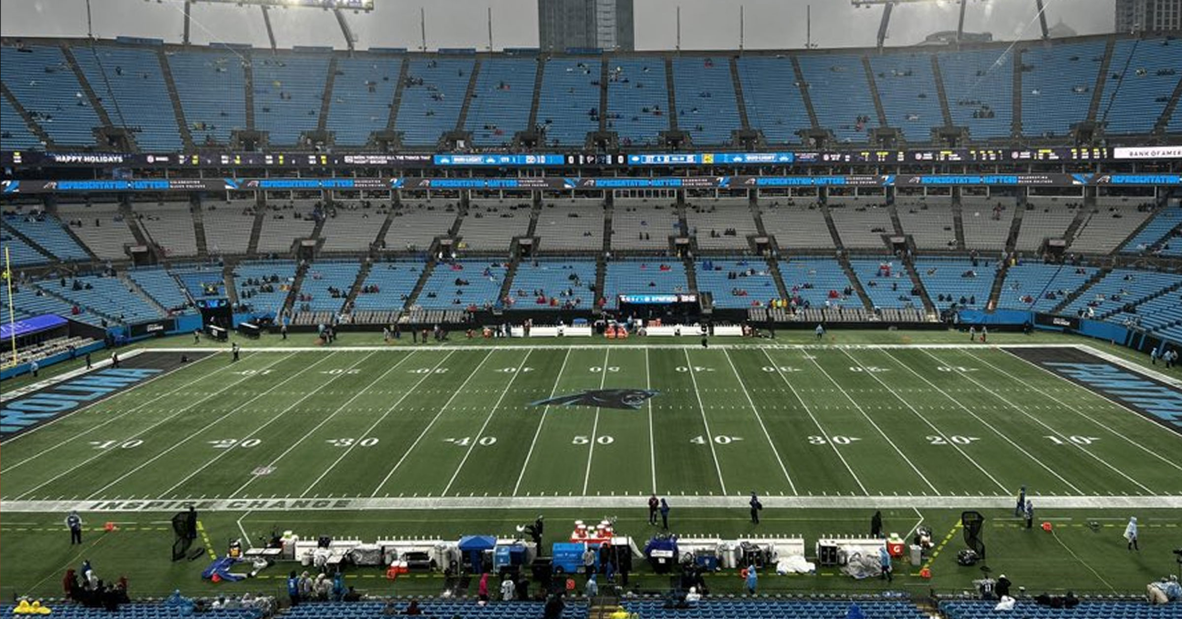 Carolina Panthers Stadium Minutes Before Kickoff Had About 100 Fans In