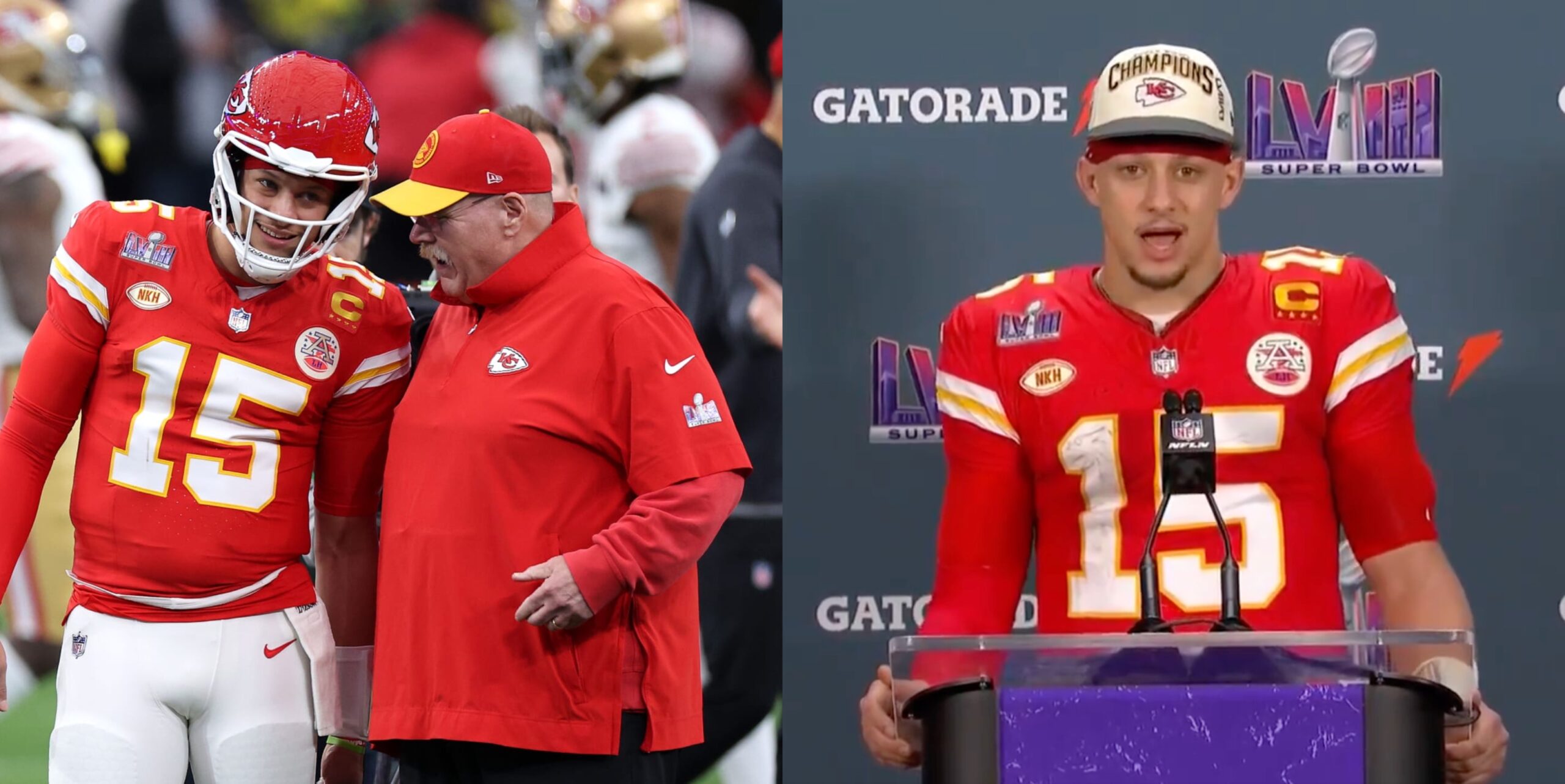 Patrick Mahomes Says Andy Reid Is The Greatest Coach Of All Time Following Super Bowl 58 Win