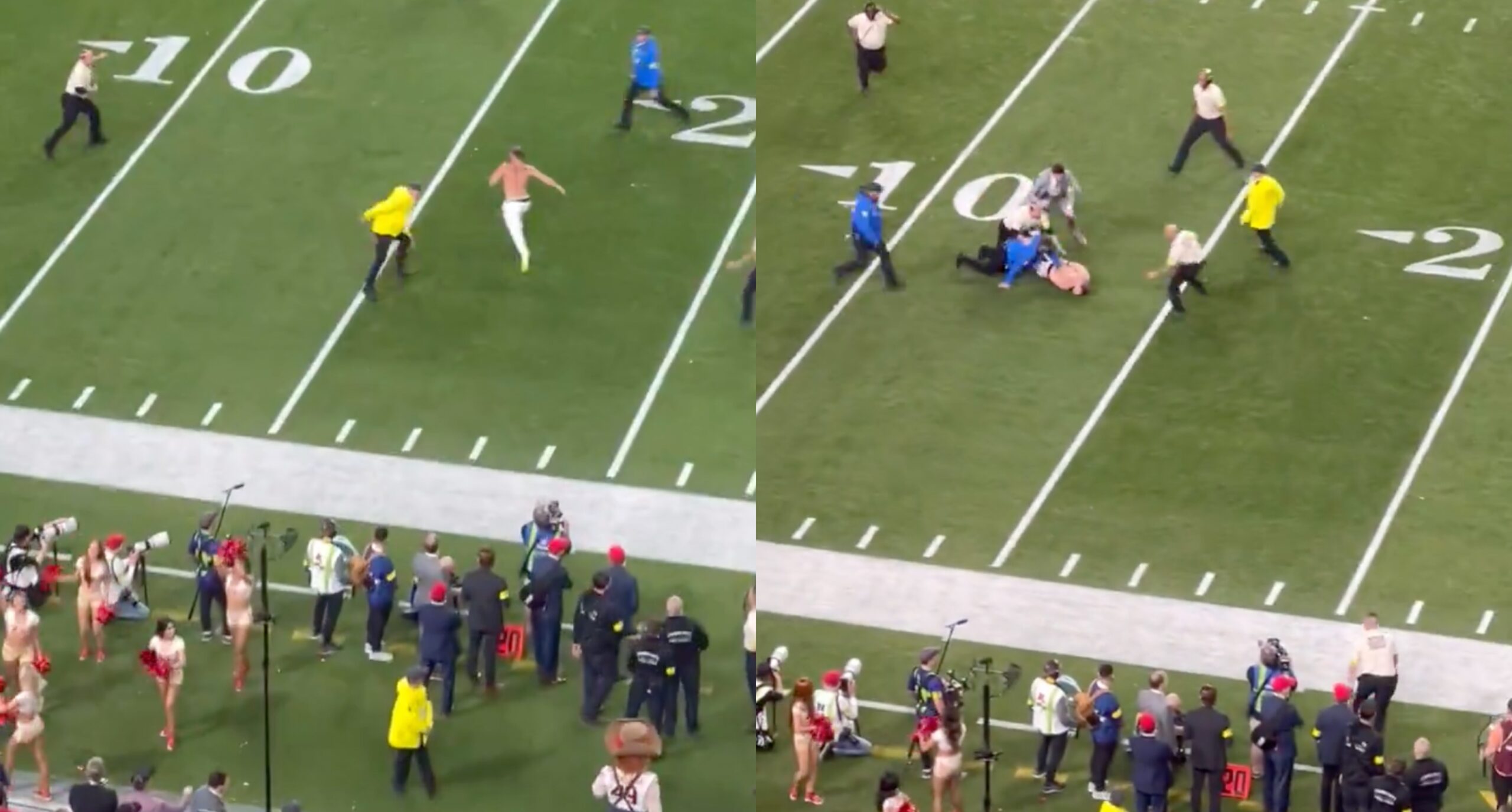 Streaker Runs Onto The Field During Super Bowl 58 And Gets Tackled By ...