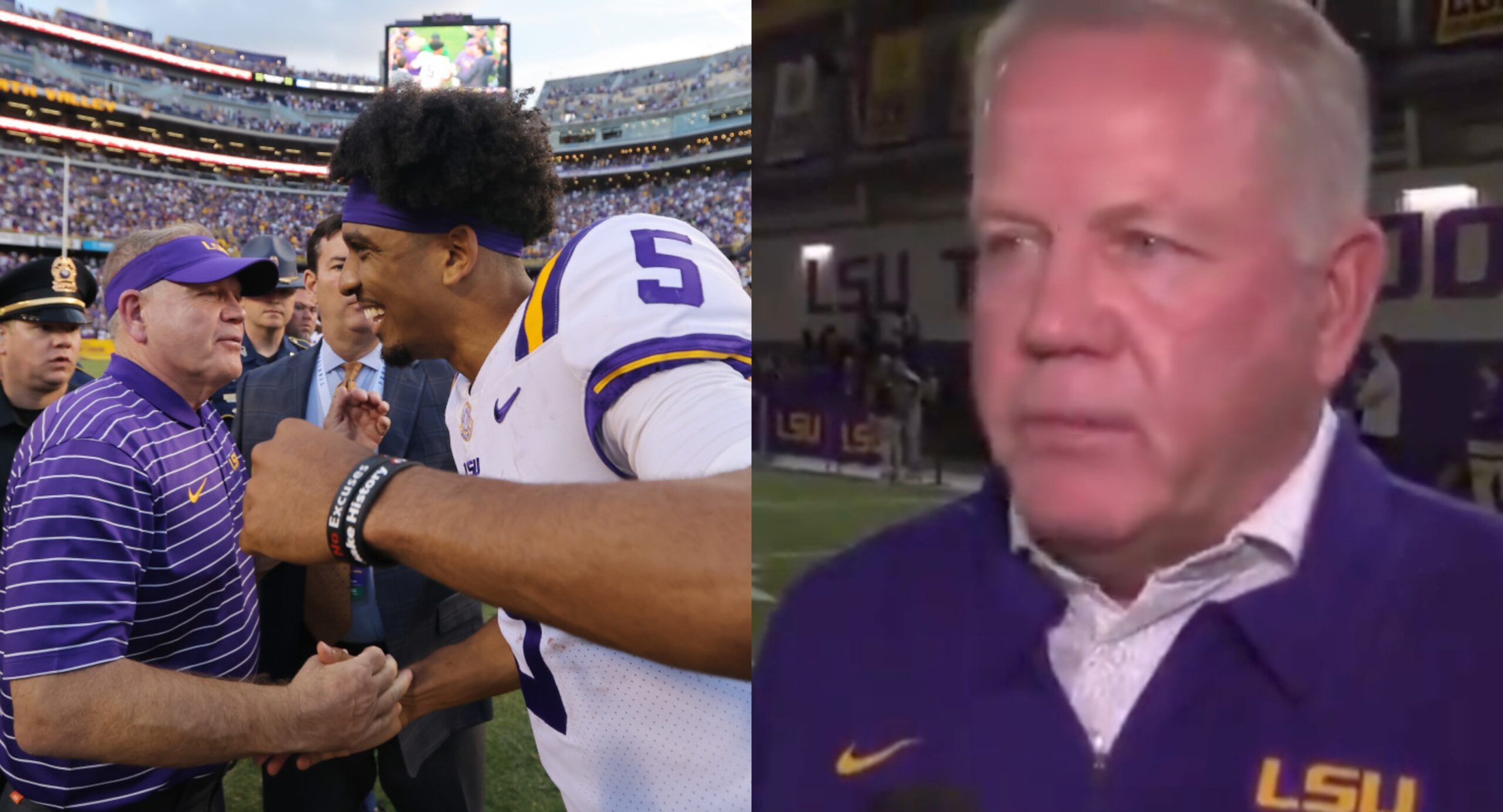 LSU HC Brian Kelly Hints Jayden Daniels Will Be Drafted By Washington