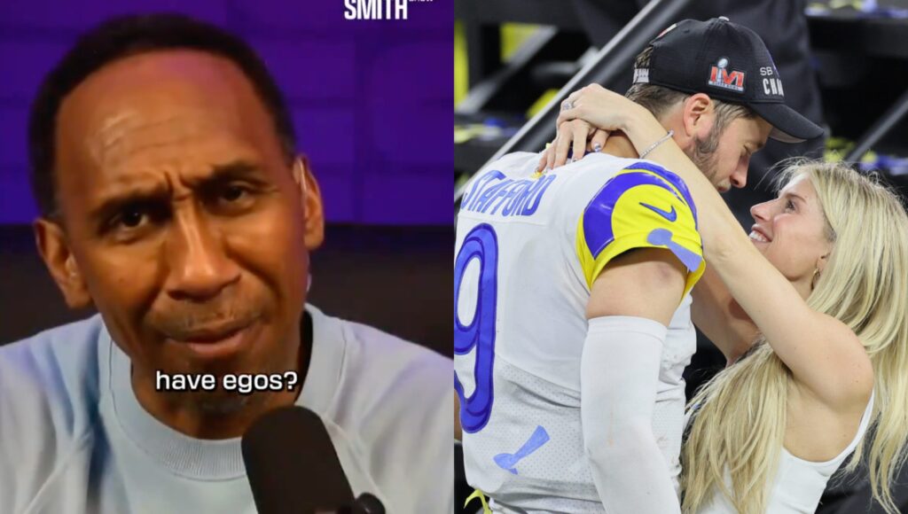 Stephen A. Smith Goes Off On Matt Stafford's Wife, Kelly, For Revealing ...