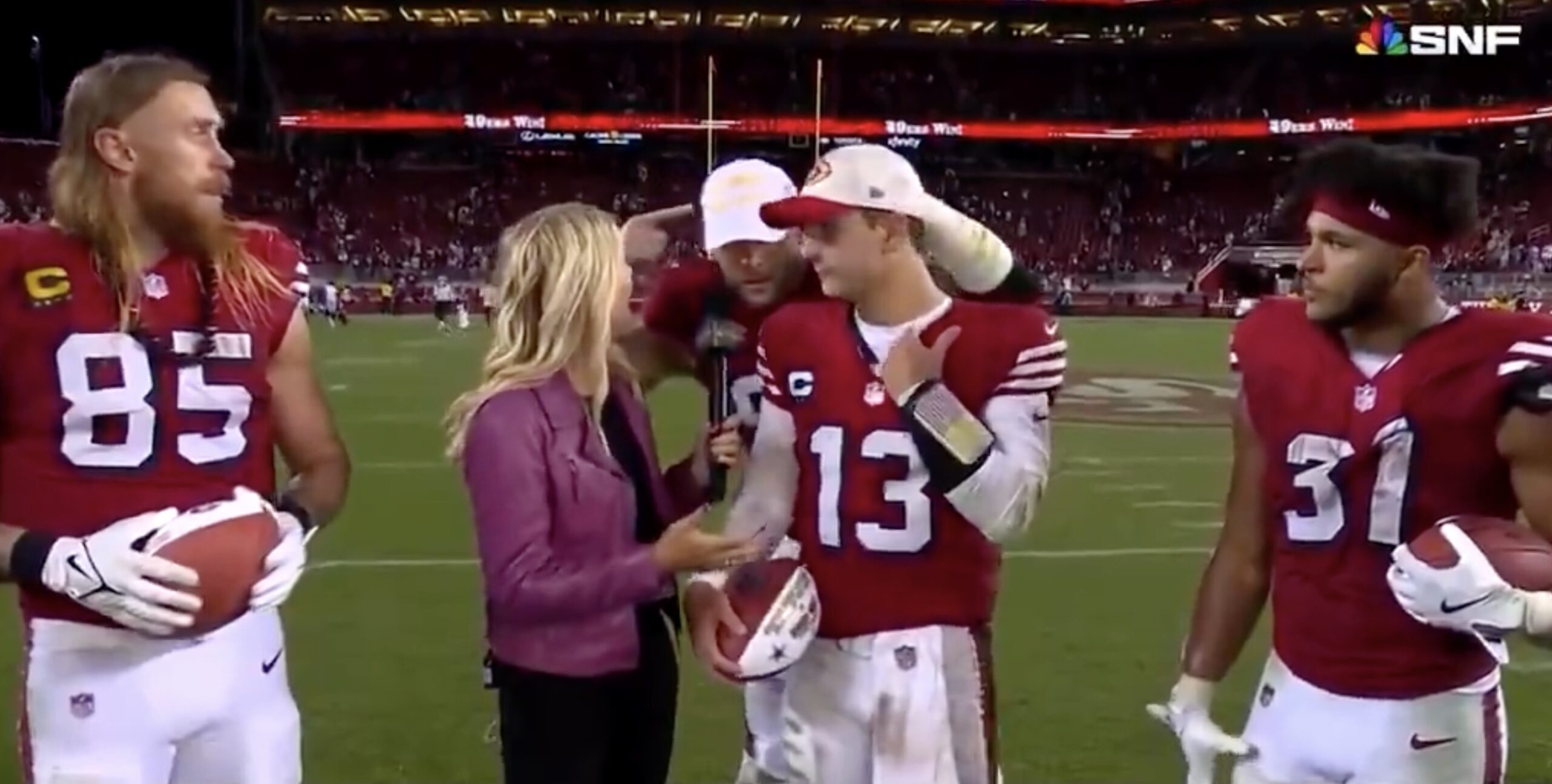 Nick Bosa Crashes SNF Postgame Interview Wearing A 'MAGA' Hat After ...