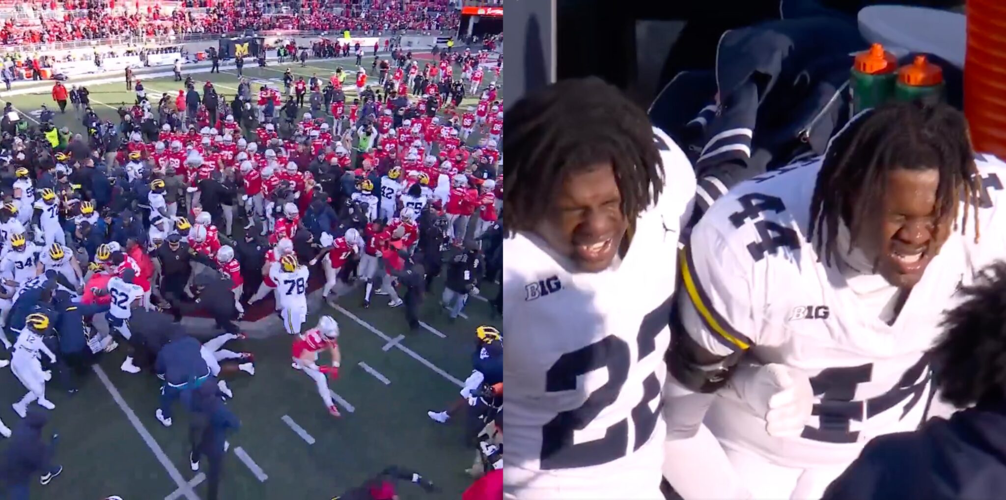 A Wild Brawl Broke Out After MichiganOhio State Game, Police Had To