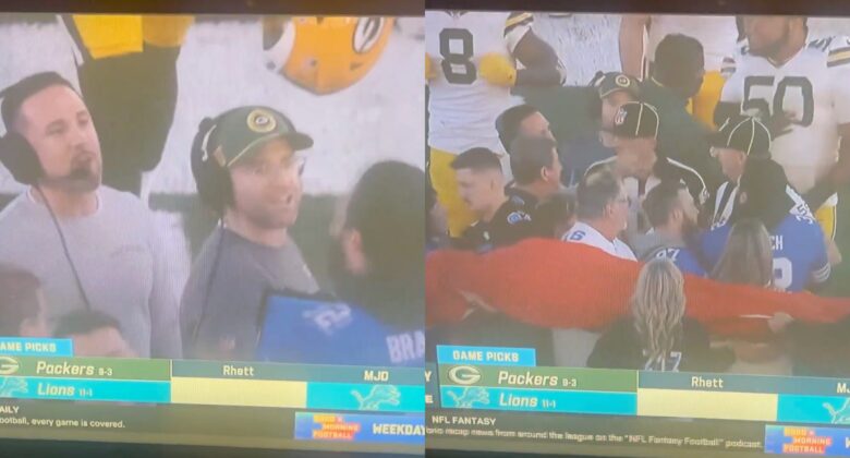 Packers HC Matt LeFelur Gets Into Altercation With Lions Fan Before ...