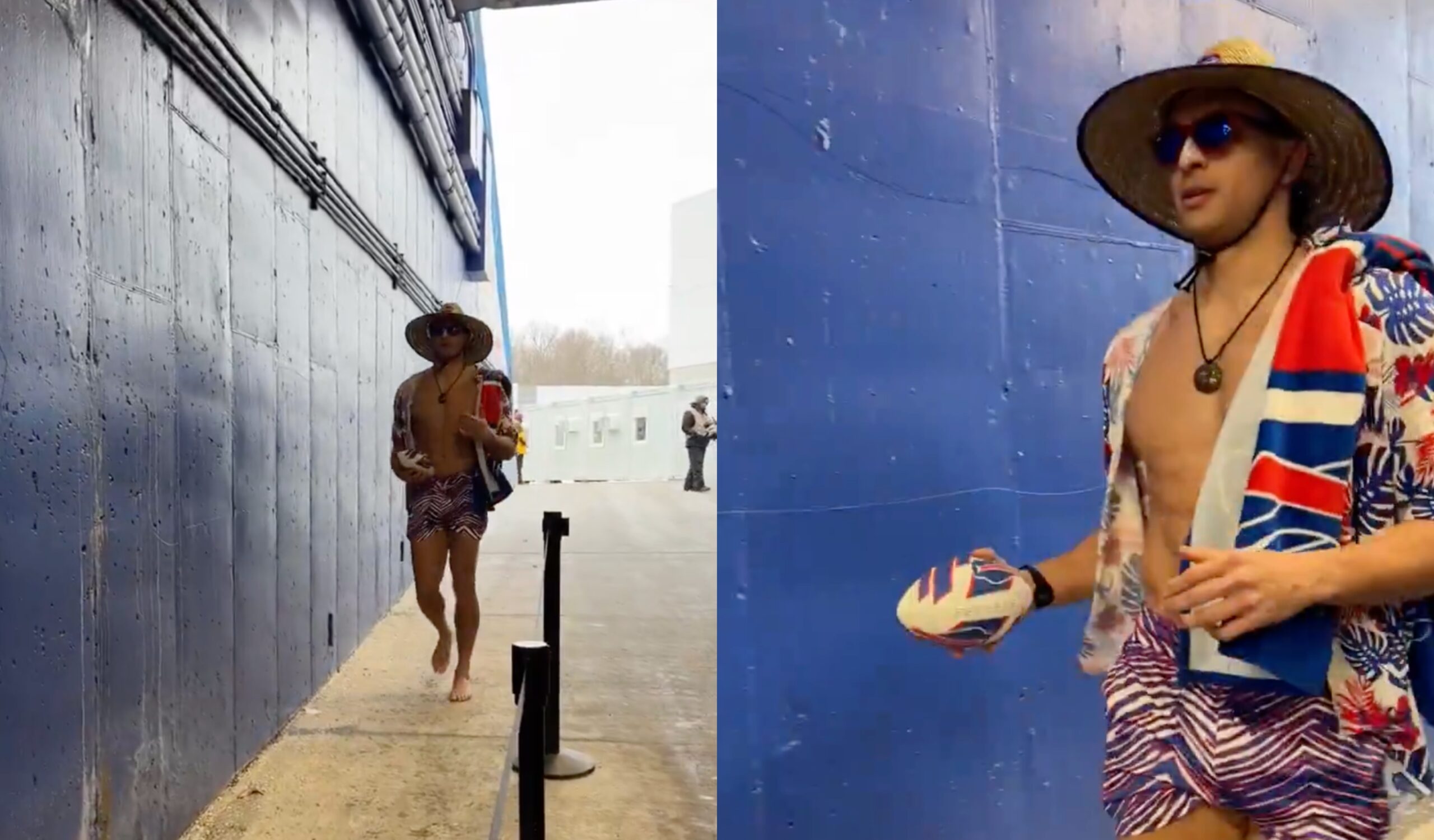 Bills WR Mack Hollins Shows Up To Stadium In Bathing Suit Despite