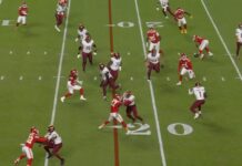 Chiefs Get Interception After Marcus Mariota Pass Bounces Right Off Deebo Samuel’s Facemask (VIDEO)