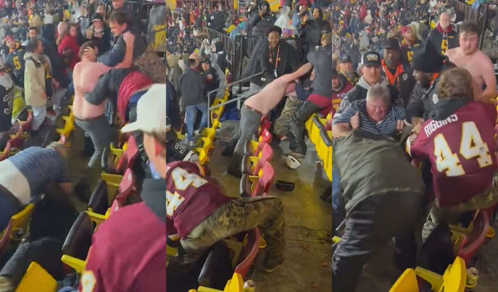 A Wild Fan Brawl Broke Out During Bears-Commanders Game On Monday Night ...