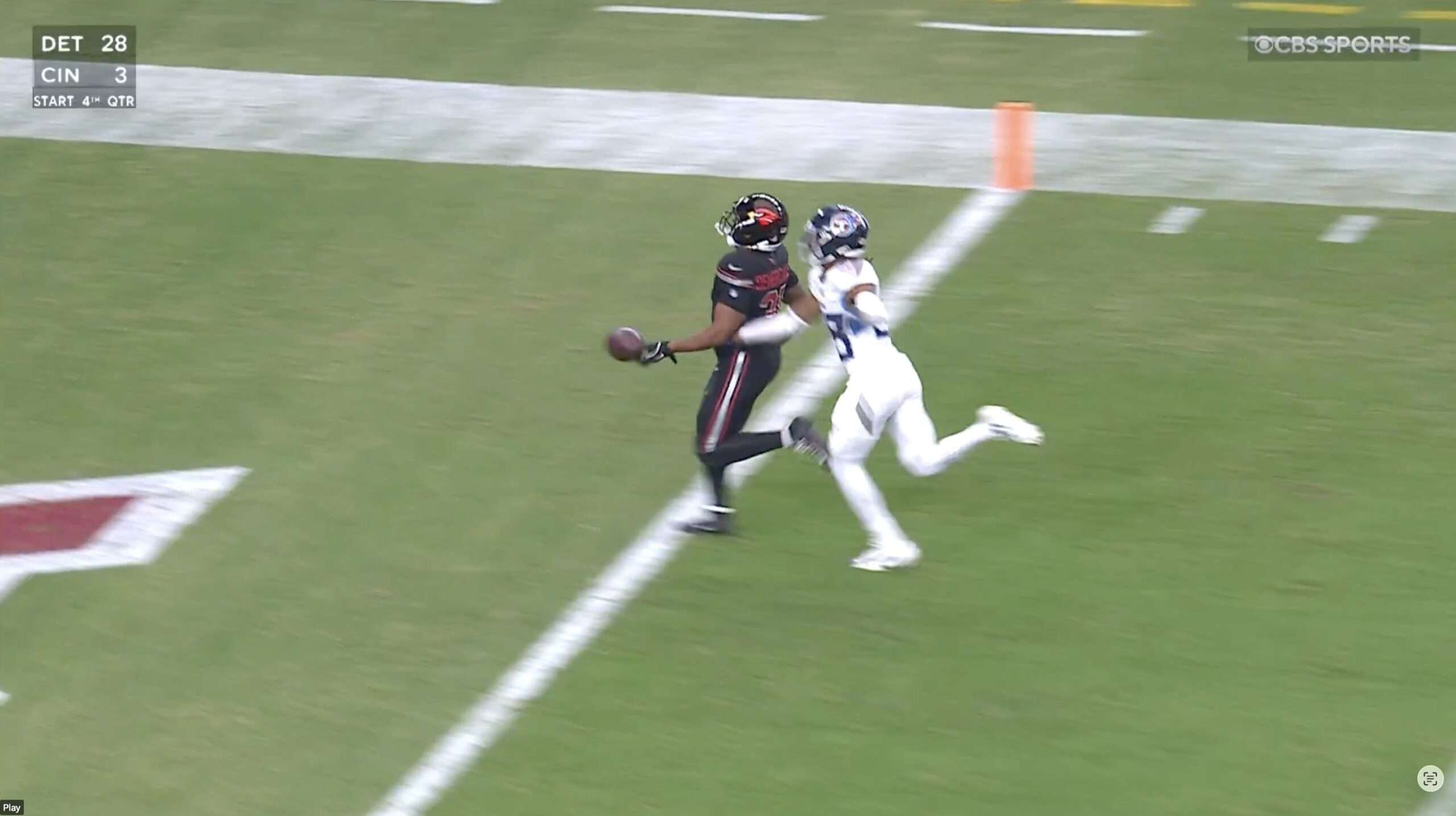 Emari Stanback Cardinals RB Emari Demercado Drops The Ball Before Crossing The Goal ...