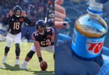 Bears Fan’s Soda Immediately Froze After Opened Due To Frigid Temps in Chicago During Game vs Browns