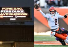 New Billboard In Cincinnati Calls For Bengals To Clean House To Save Joe Burrow