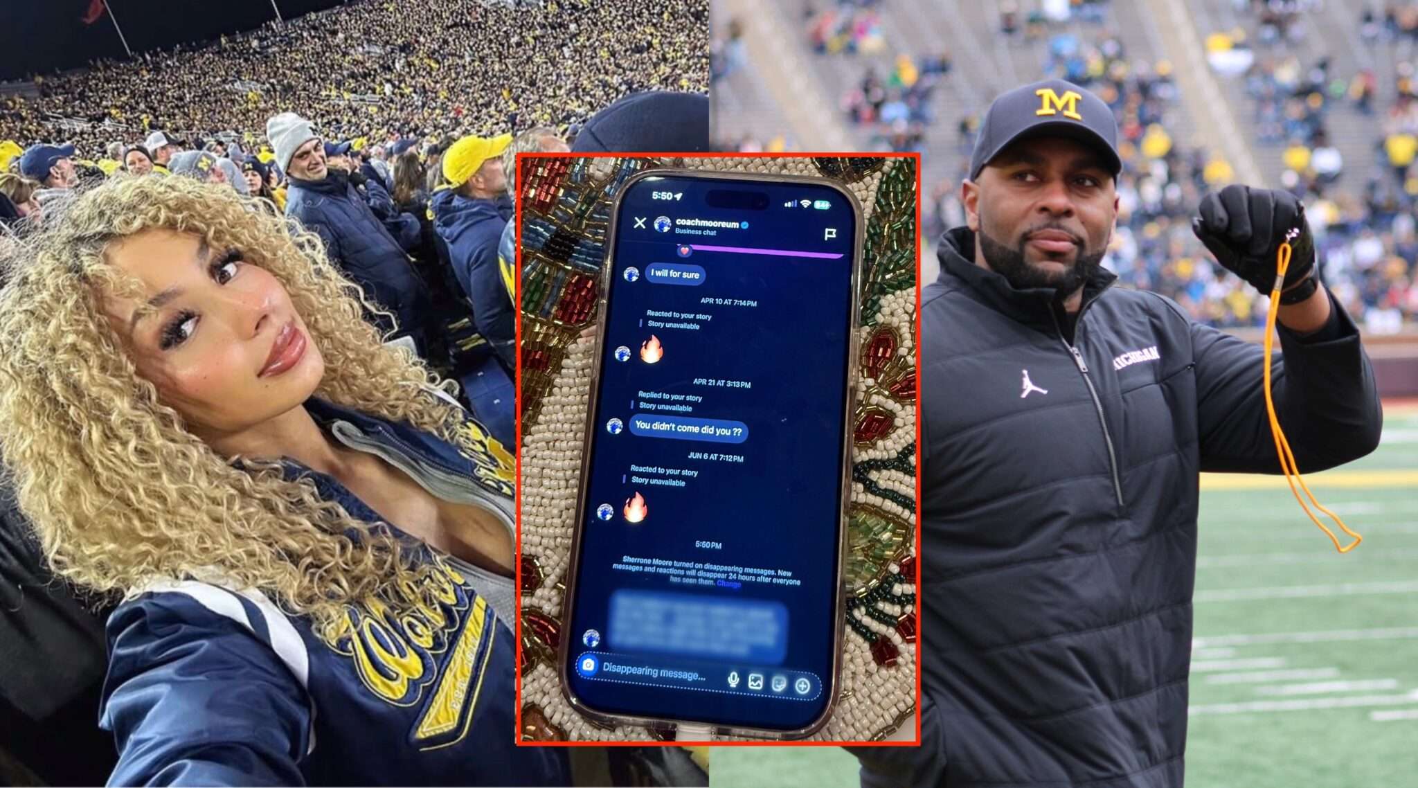Sherrone Moore DM’d OnlyFans Model Immediately After Being Released