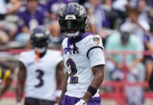 Ravens Top CB Nate Wiggins Carted Off Practice Field With Leg Injury