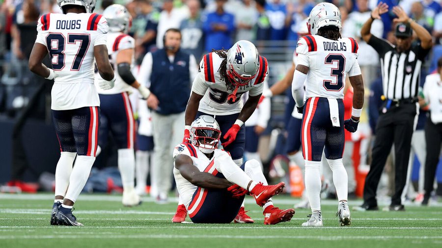 A.J. Brown Left Patriots Locker Room In Walking Boot After Season-Opening Loss vs Seahawks
