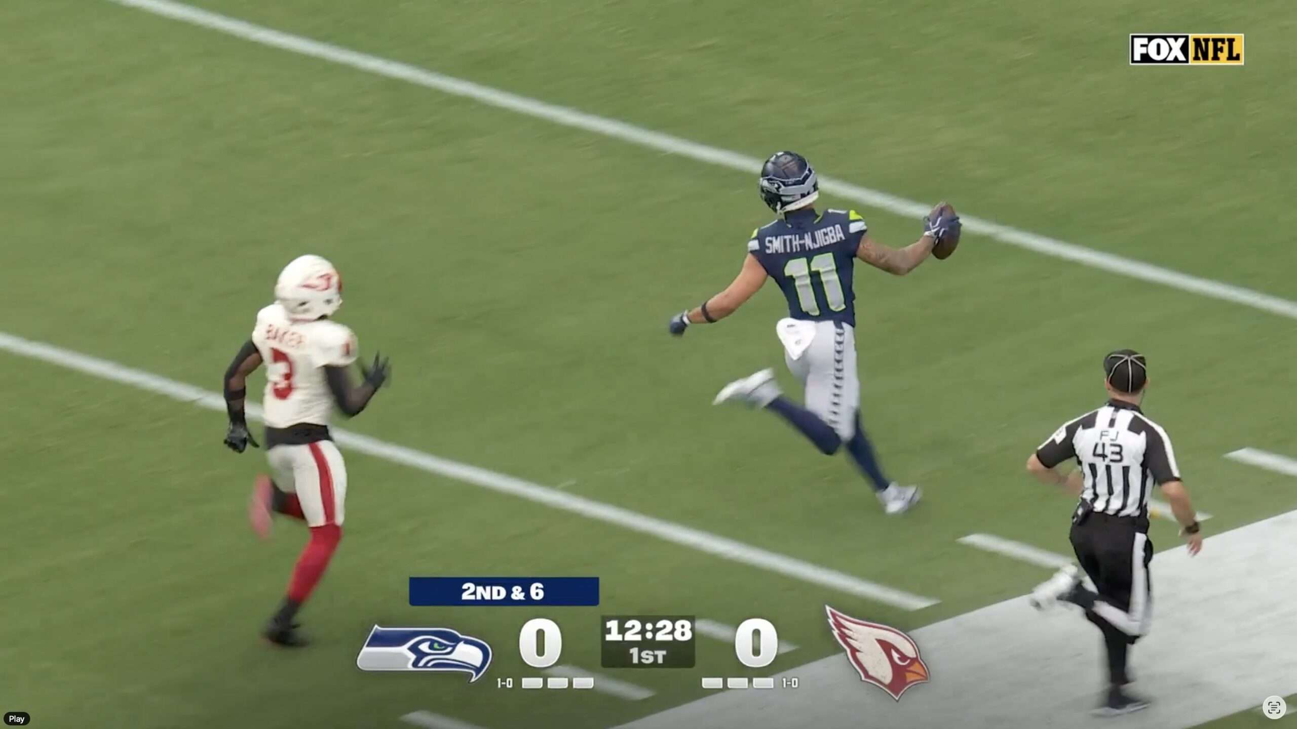 Drew Lock Hits Jaxon Smith-Njigba For 82-Yard Touchdown vs Cardinals (VIDEO)