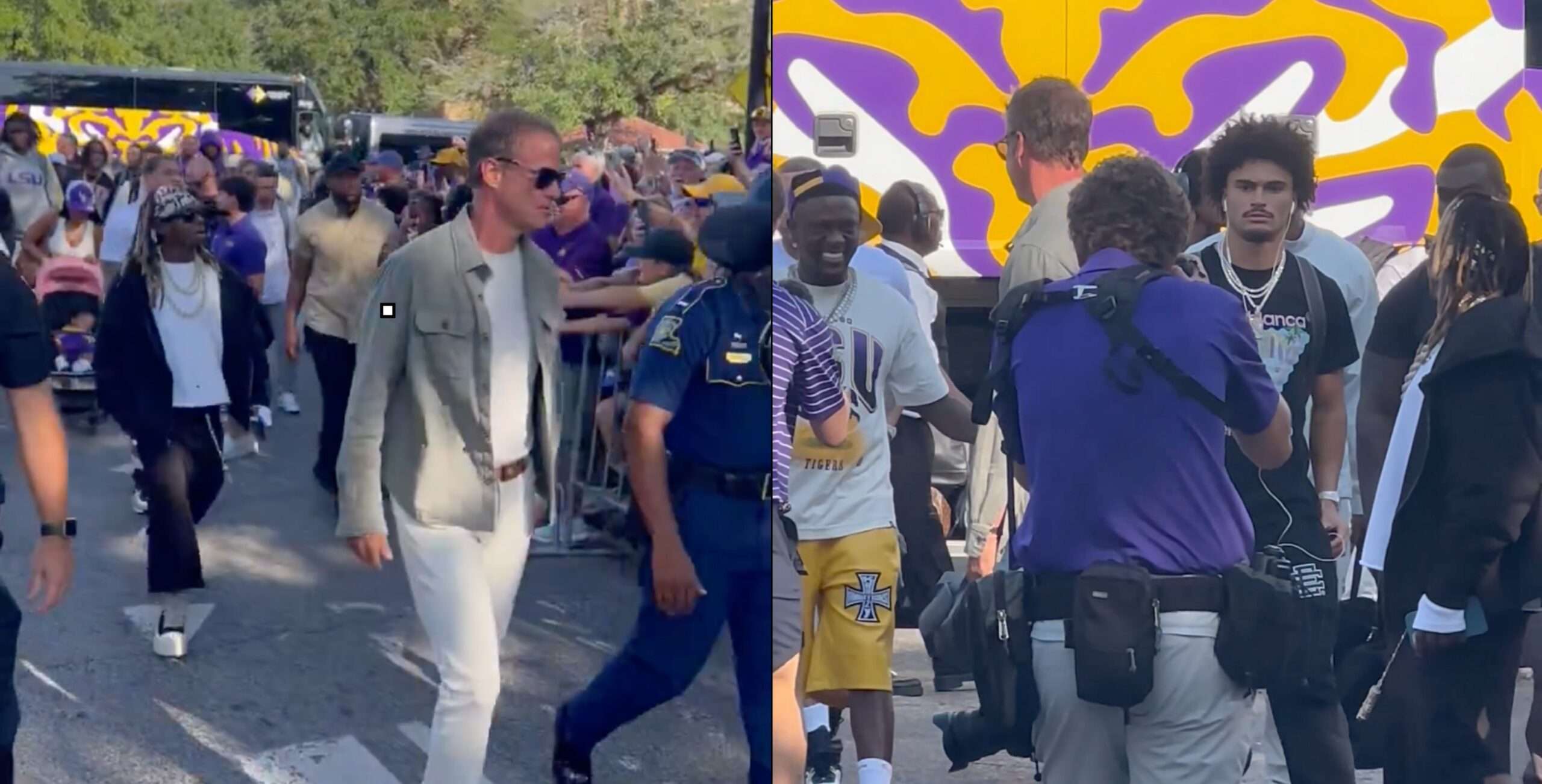 Lane Kiffin Is Joined By Lil Wayne, Lil Boosie And Tyrann Mathieu For Pregame Walk Ahead Of Week 2 Game (VIDEO)