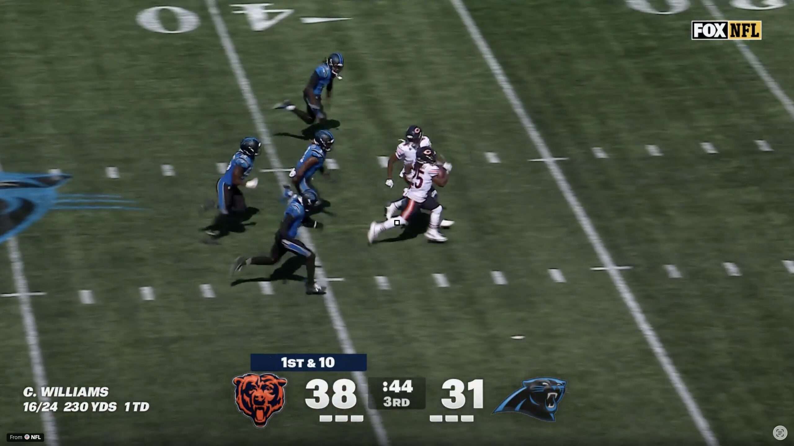 HOUSE CALL: Bears’ Kyle Monangai Breaks Free For A 61-Yard Touchdown Run vs Panthers (VIDEO)